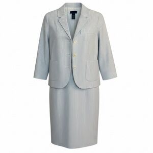 J Crew Striped Pinstripe Sun Dress and Jacket Set